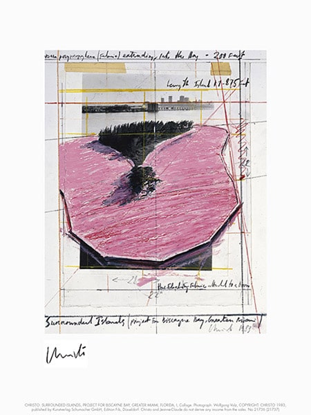 Christo and Jeanne-Claude |  Surrounded Islands, Miami I , handsigniert