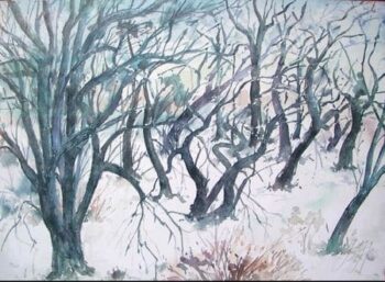 Günter Grass Baumlandschaft im Winter