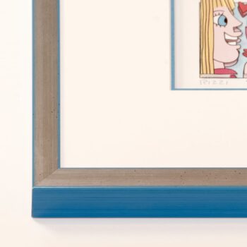 Holzrahmen silber/hellblau | 30 x 40 cm