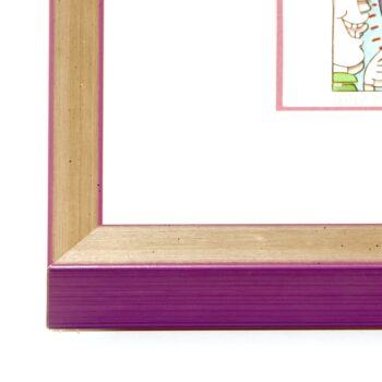 Holzrahmen silber/violett | 60 x 70 cm