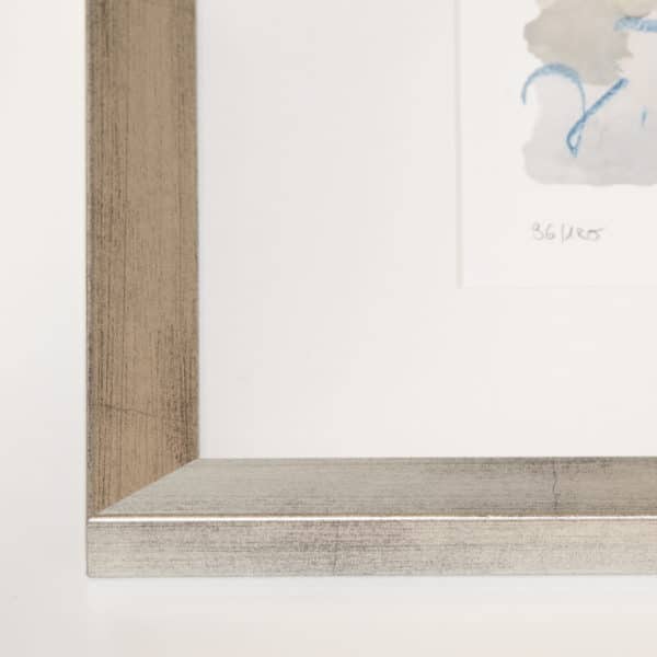 Silberner Holzrahmen (Holz 25 mm) | 44 x 54 cm
