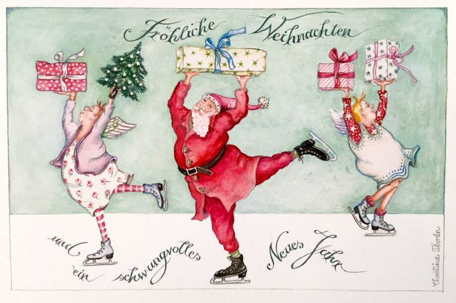 Christina Thrän: Weihnachtskarte "Schwungvolles Neues Jahr"
