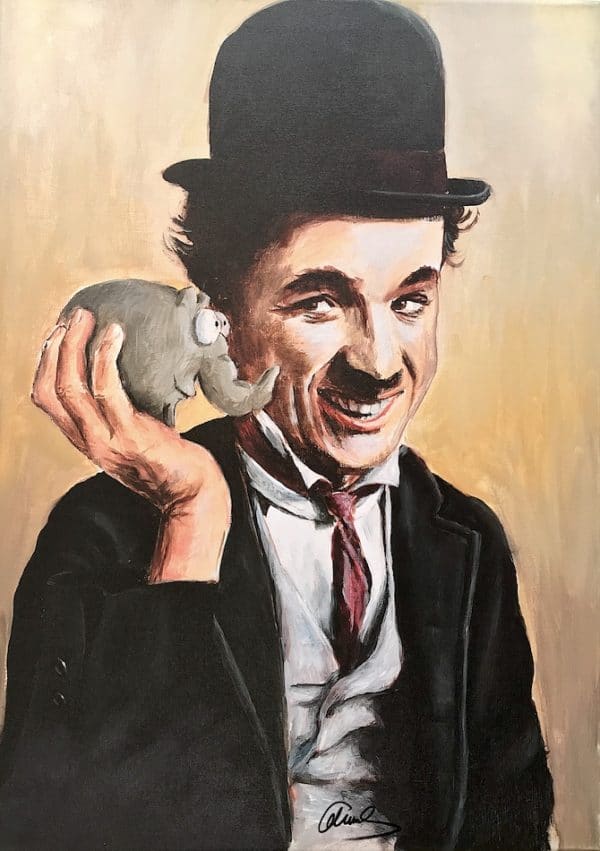 Otto Waalkes Charlie Chaplin (Leinwand)