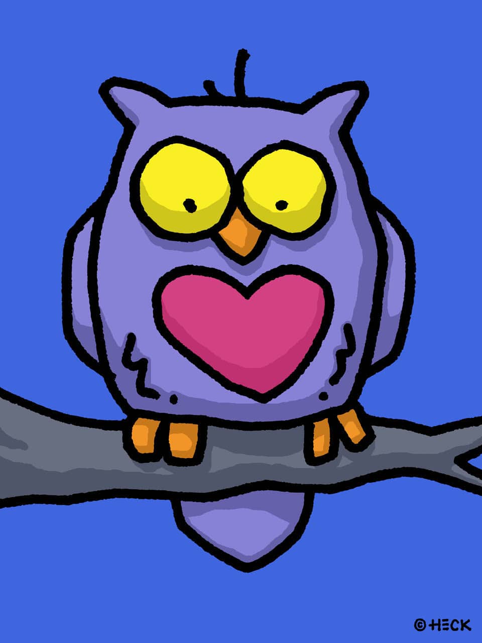 Ed-Heck-Owl-You-Need-Is-Love-Pigmentdruck