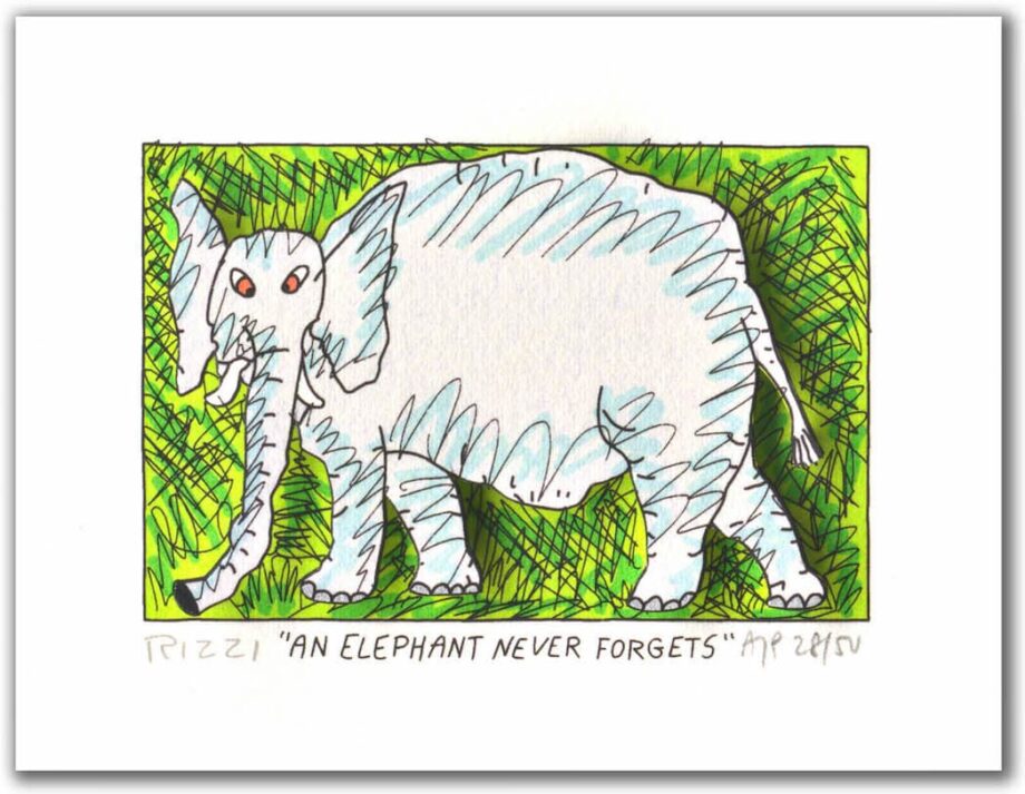 James Rizzi An Elephant Never Forgets