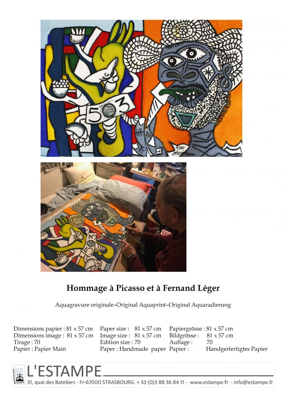 Erró | Hommage á Picasso et á Fermand Leger
