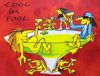 Udo Lindenberg Cool im Pool Siebdruck