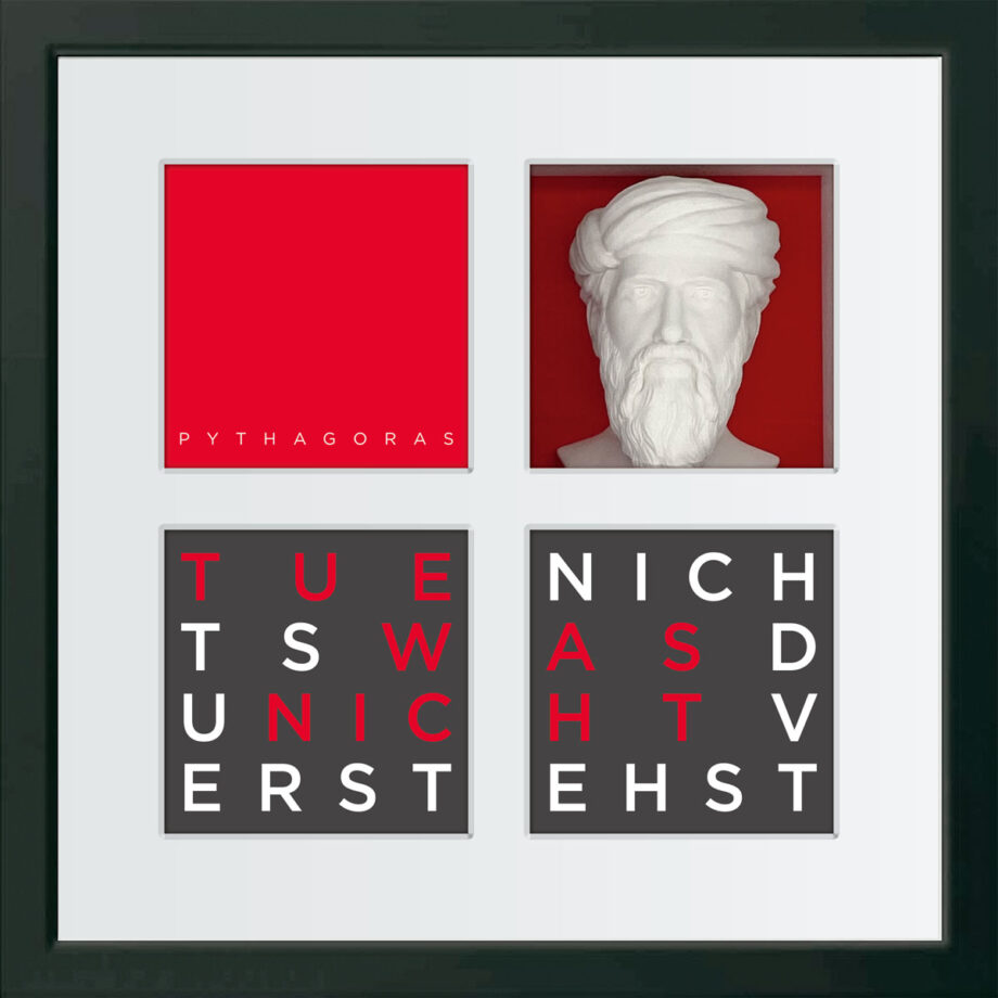 birkelbach-wortkunst3-zitatequadrate-bild-pythagoras-rahmen-schwarz-35-x-35-cm