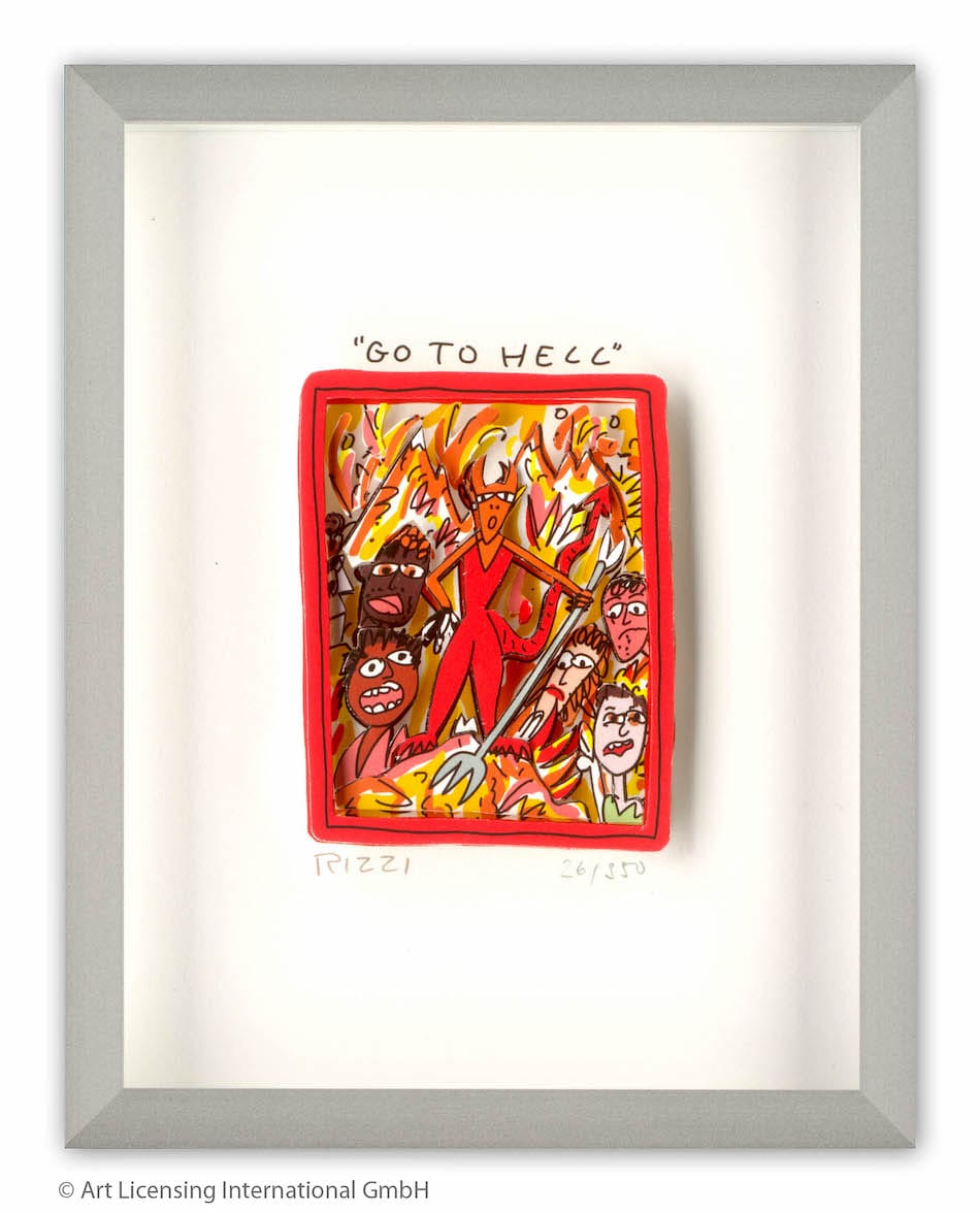 James Rizzi – Go to hell – gerahmt