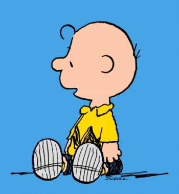 Peanuts Charlie Brown Blue Leinwand
