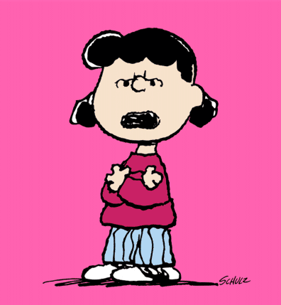 Peanuts Lucy Pink Leinwand