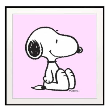 Peanuts Snoopy Pink gerahmt