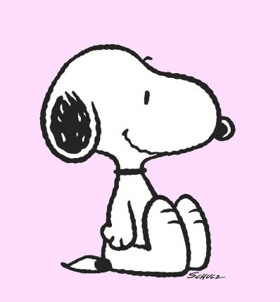 Peanuts- Snoopy Pink-Leinwand
