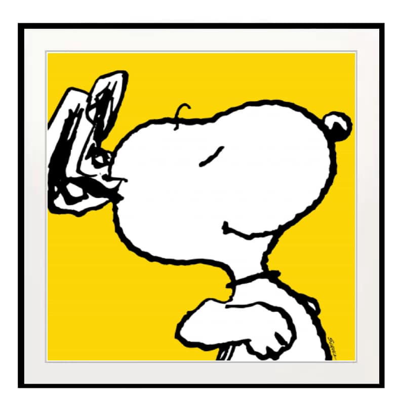Peanuts Snoopy Yellow gerahmt