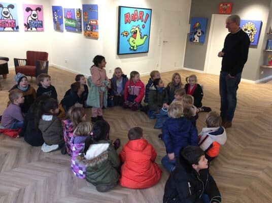 Besuch St. Josef Grundschule Greven in der Galerie Hunold