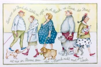 Christina Thrän Das mir der Hund das Liebste sei Briefkarte