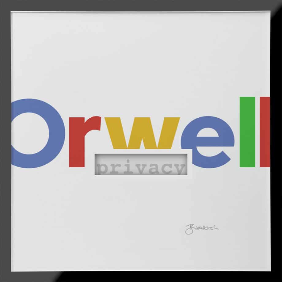 birkelbach-wortkunst3-objektbild-privacy-orwell-rahmen-schwarz