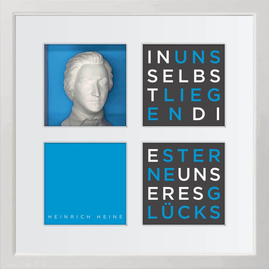 birkelbach-wortkunst3-zitatequadrate-bild-heinrich-heine-rahmen-weiss-35-x-35-cm