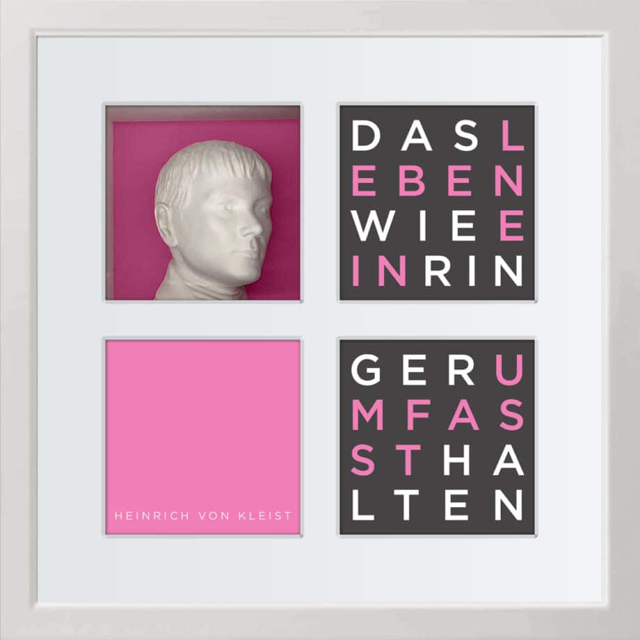 birkelbach-wortkunst3-zitatequadrate-bild-heinrich-von-kleist-rahmen-weiss-35-x-35-cm