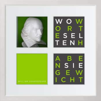 birkelbach-wortkunst3-zitatequadrate-bild-william-shakespeare-rahmen-weiss-35-x-35-cm