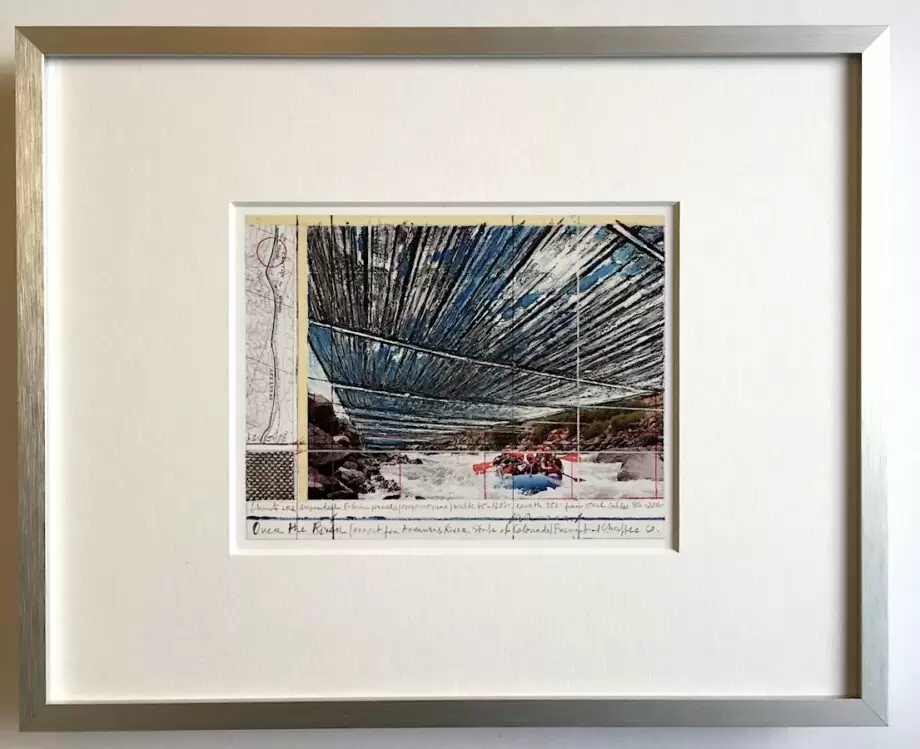 Christo | Over the River - gerahmter Miniprint 1