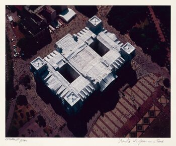 Christo: Reichstag, Portfolio II, Luftbild des Daches (handsigniert)