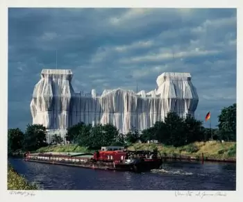 Christo | Reichstag, Portfolio II, Nordfassade mit Spree (handsigniert)