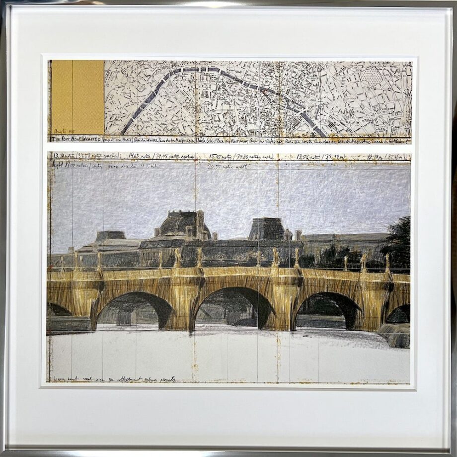 Christo The Pont Neuf wrapped gerahmt