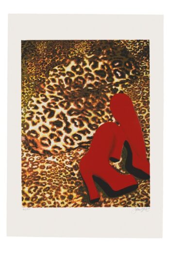 James Francis Gill Cheetah Nude With Red Boots