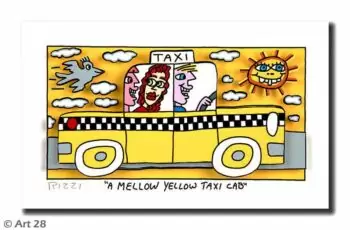 James Rizzi | A Mellow Yellow Taxi Cab