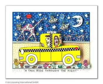 James Rizzi A Taxi Ride Through The Night