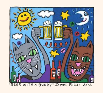 James Rizzi Beer with a buddy