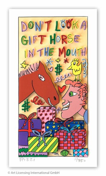 James Rizzi Don't look a gift horse in the mouth 2022 Galerie Hunold
