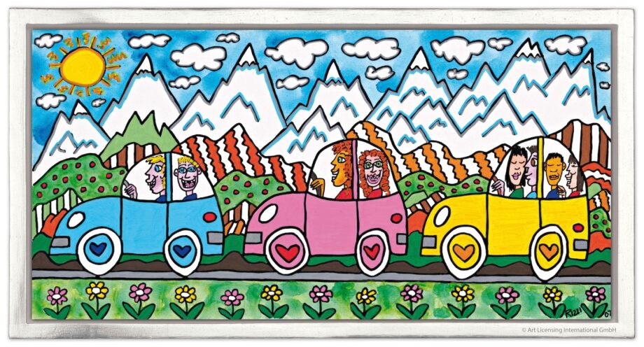 James Rizzi Driving through the Alps