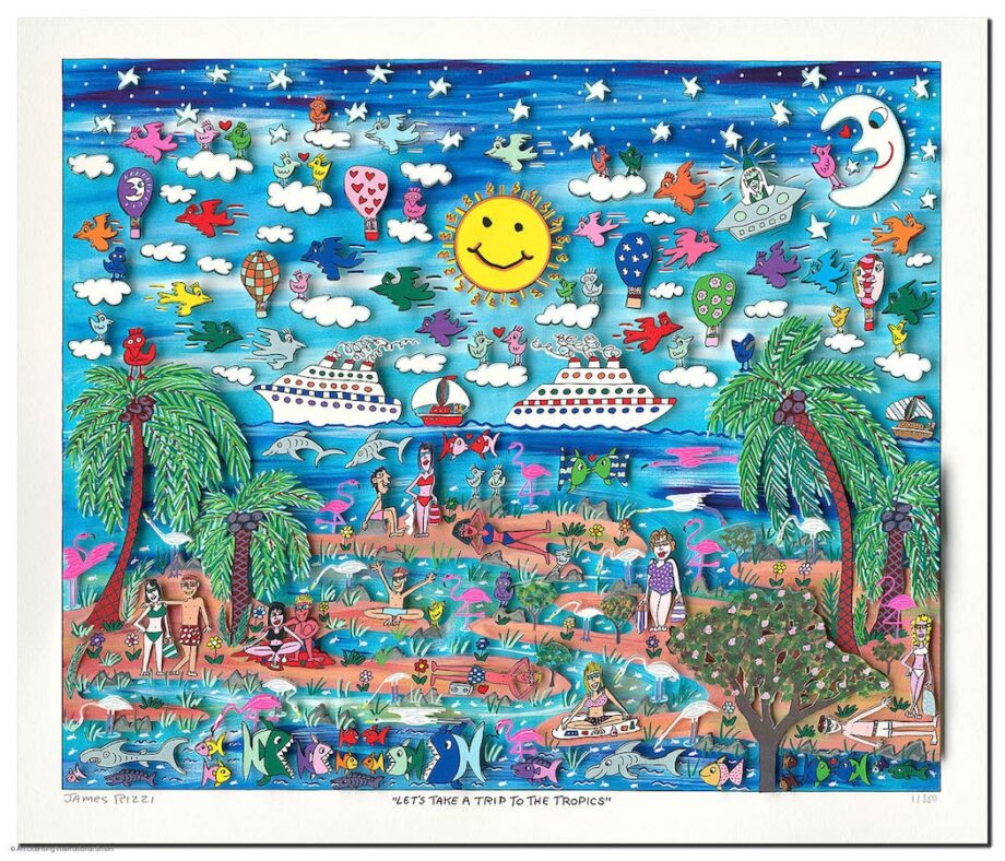 James Rizzi Let's Take A Trip to the Tropics