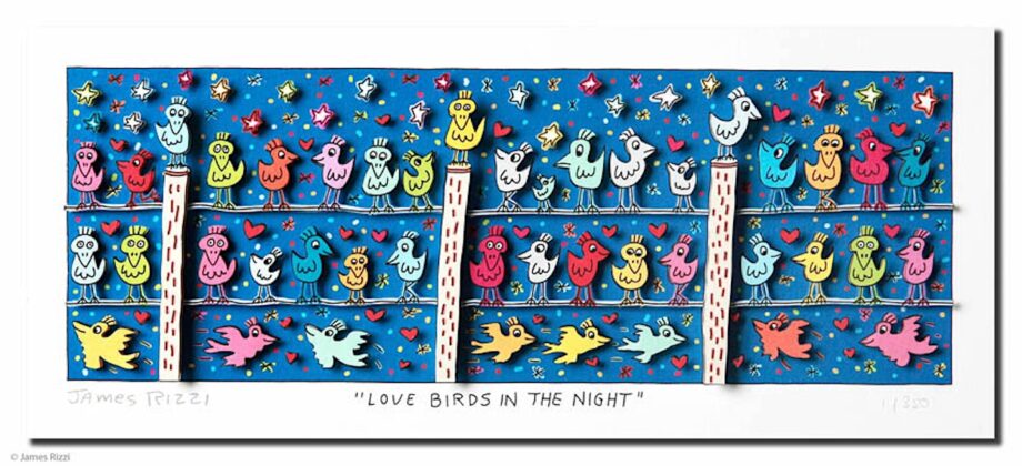 James Rizzi Love birds in the night