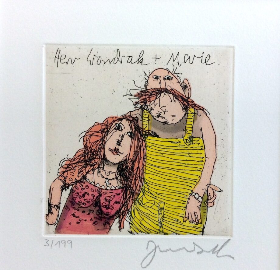 Janosch Herr Wondrak und Marie im Herbst 98 Galerie Hunold