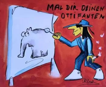 Otto Waalkes Mal Dir Deinen Ottifanten (Leinwand)