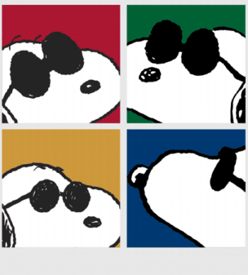 Peanuts Snoopy Faces Leinwand