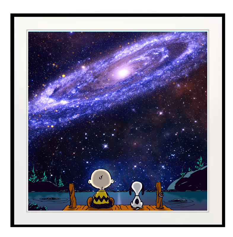 Peanuts The Andromeda Galaxy gerahmt