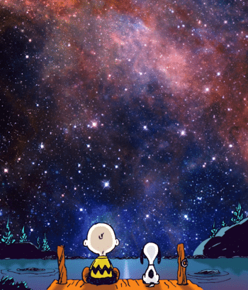 Peanuts The Nights Sky Leinwand