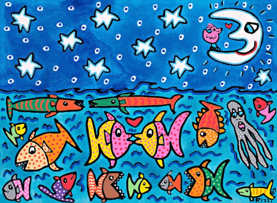James Rizzi The stars, the moon and the fish in the sea