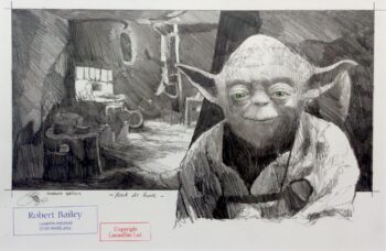 Robert Bailey Star Wars Yoda at home Unikat Galerie Hunold