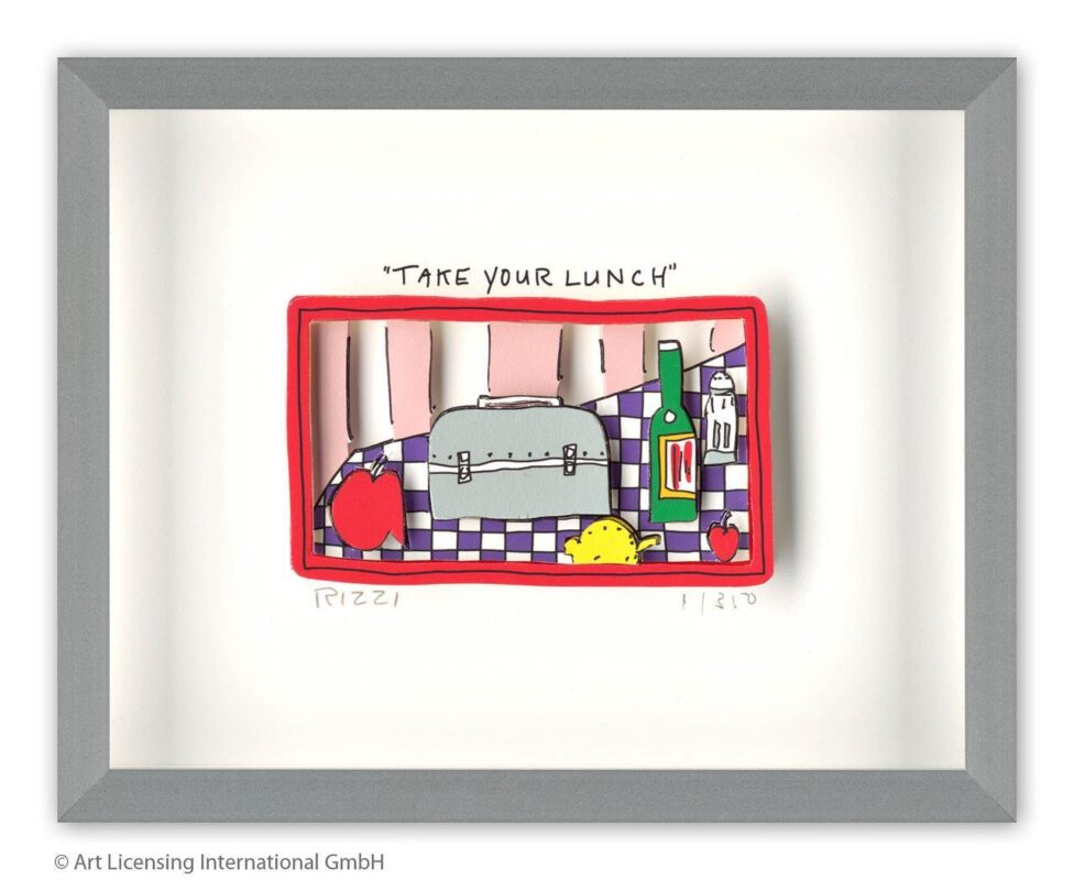 James Rizzi Take your lunch - gerahmt - Galerie Hunold