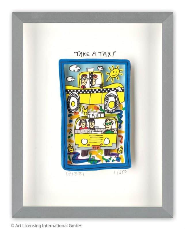 James Rizzi Take a taxi - 3D-Bild - Galerie Hunold