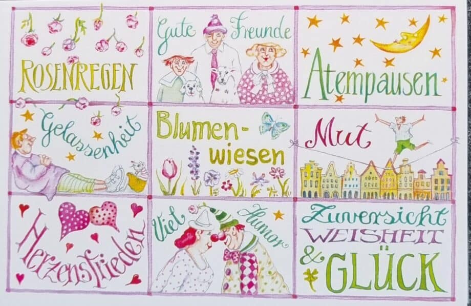 Christina Thrän Freut euch Briefkarte