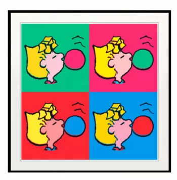 Peanuts Bubble Gum Pop gerahmt