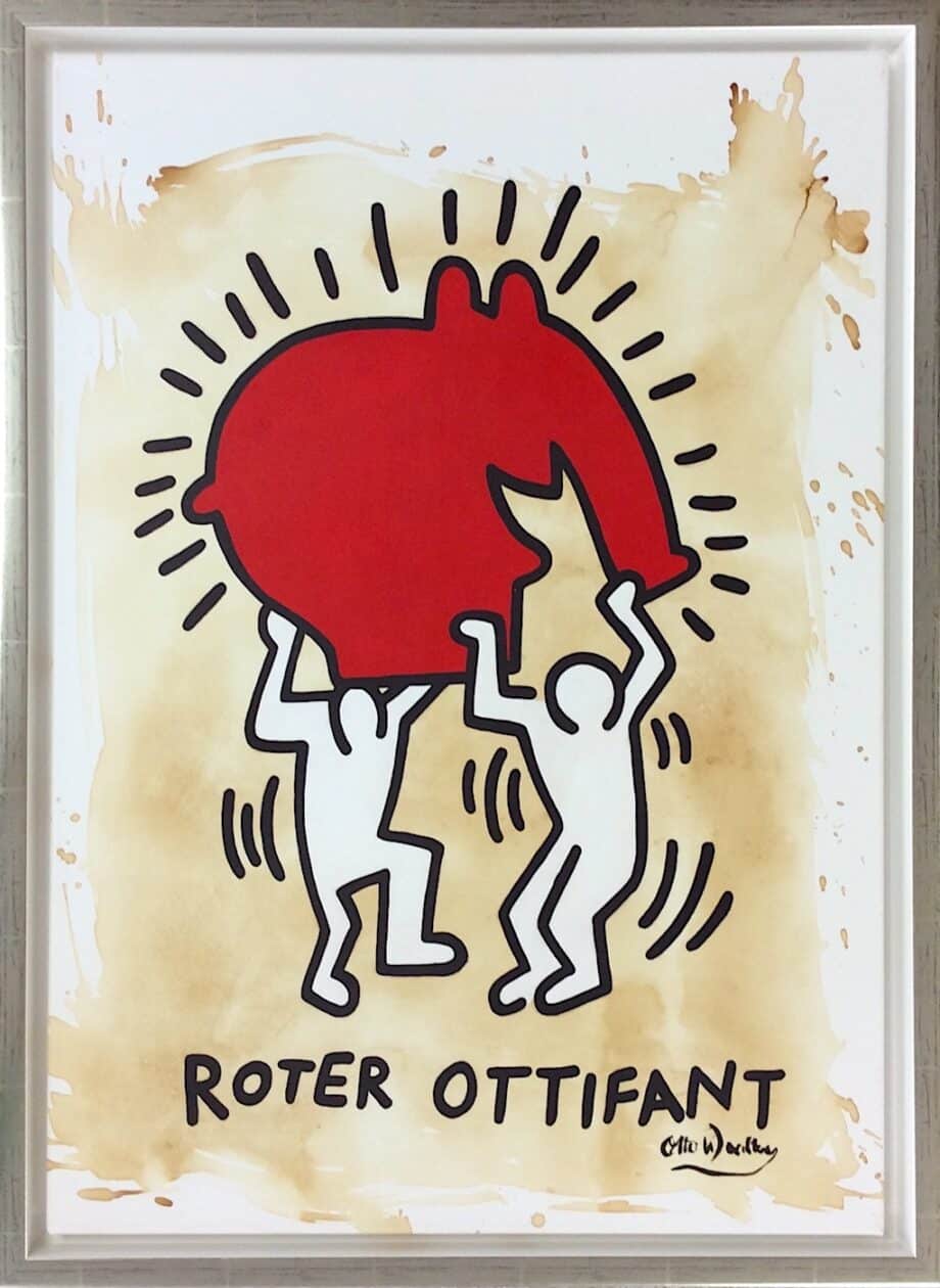 Otto Waalkes Roter Ottifant Unikat Galerie Hunold
