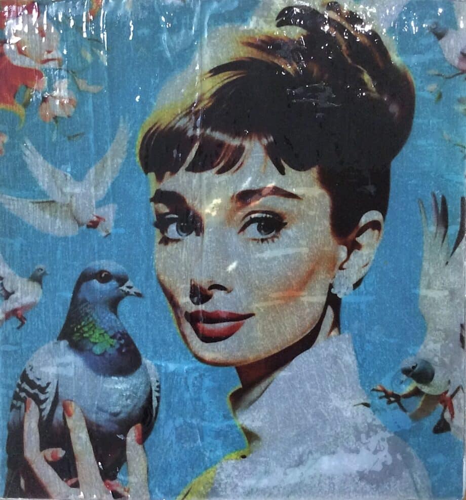 Jane Framer Kunstblock Audrey Hepburn