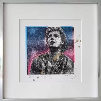 SAXA Bruce Springsteen Grafik Overpainting